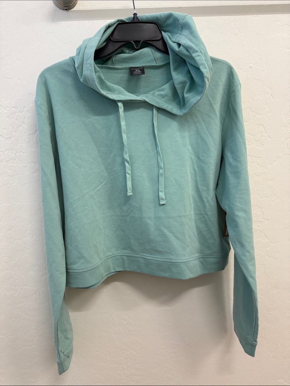 Women's Mint Green Hoodie Cropped XL